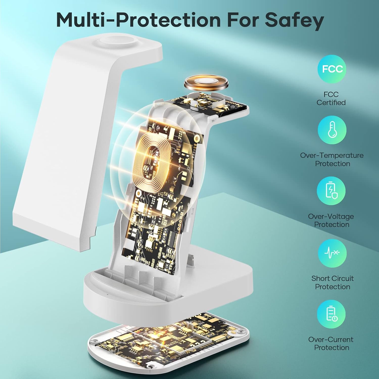 3 in 1 Wireless Charging Station, Wireless Charger for iPhon... - Image 5