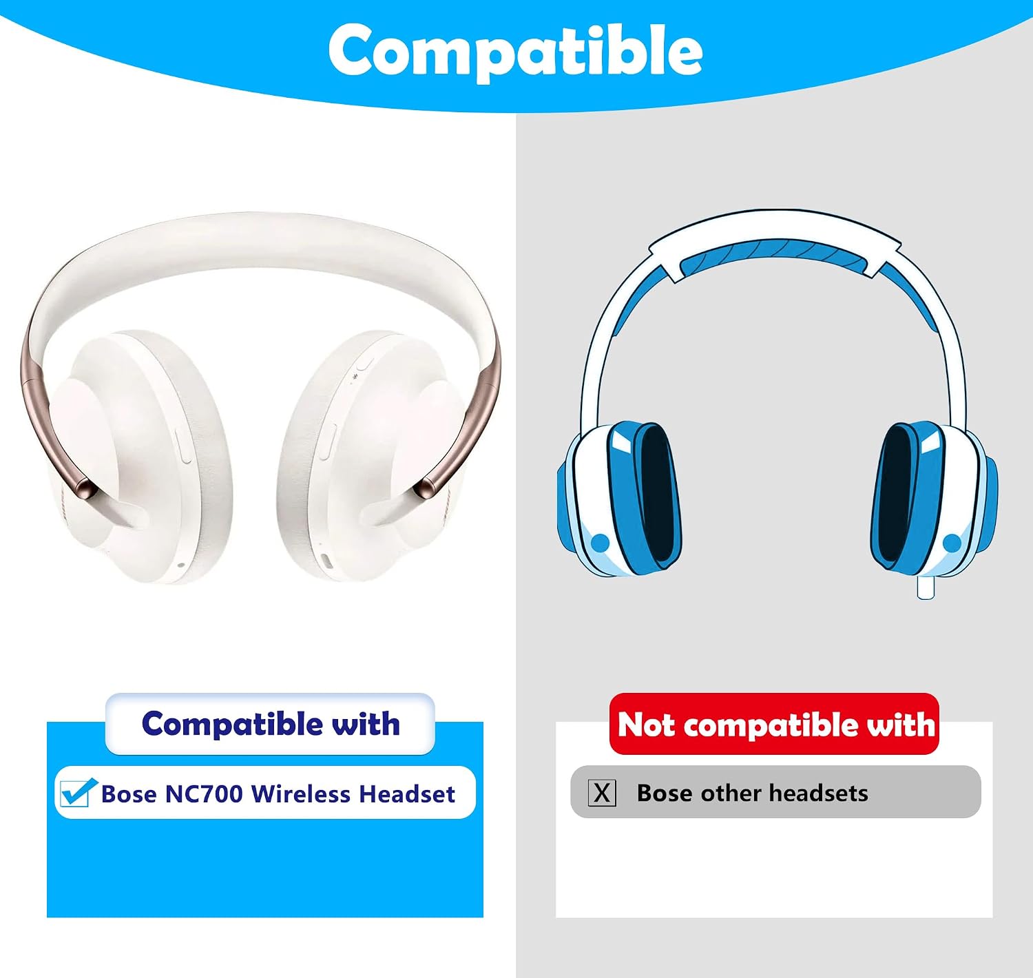 Bose 700 NC700 earpads Replacement for Bose Headphones 700, ... - Image 3
