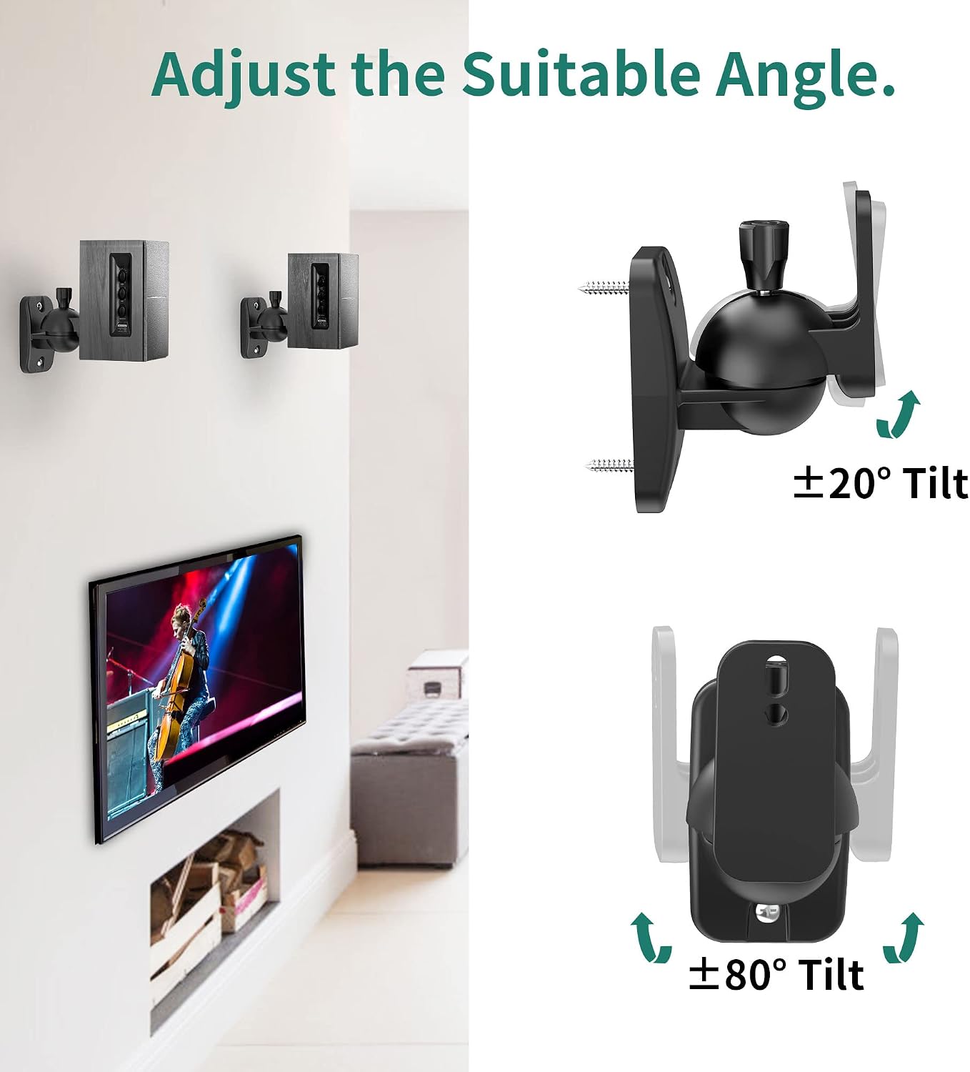 HomeMount Surround Speaker Brackets Wall Mount for Samsung, ... - Image 5