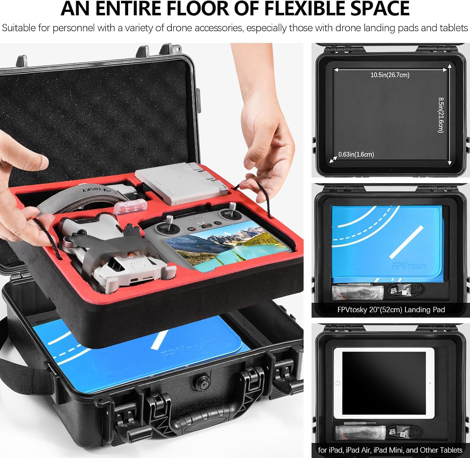 FPVtosky Case for DJI Mini 4 Pro/Mini 3, Double-Layered, Wat... - Image 3
