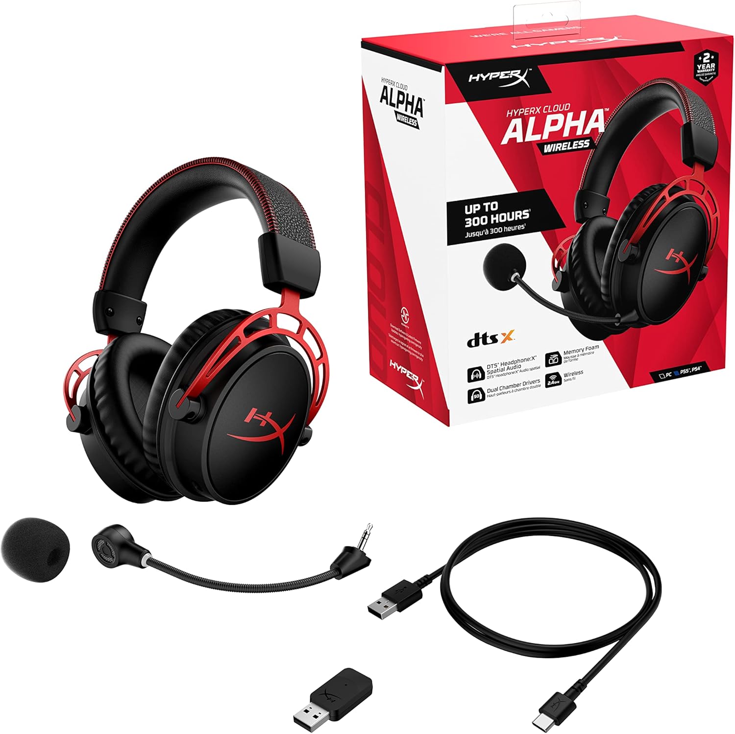 HyperX Cloud Alpha Wireless - Gaming Headset for PC, 300-hou... - Image 16