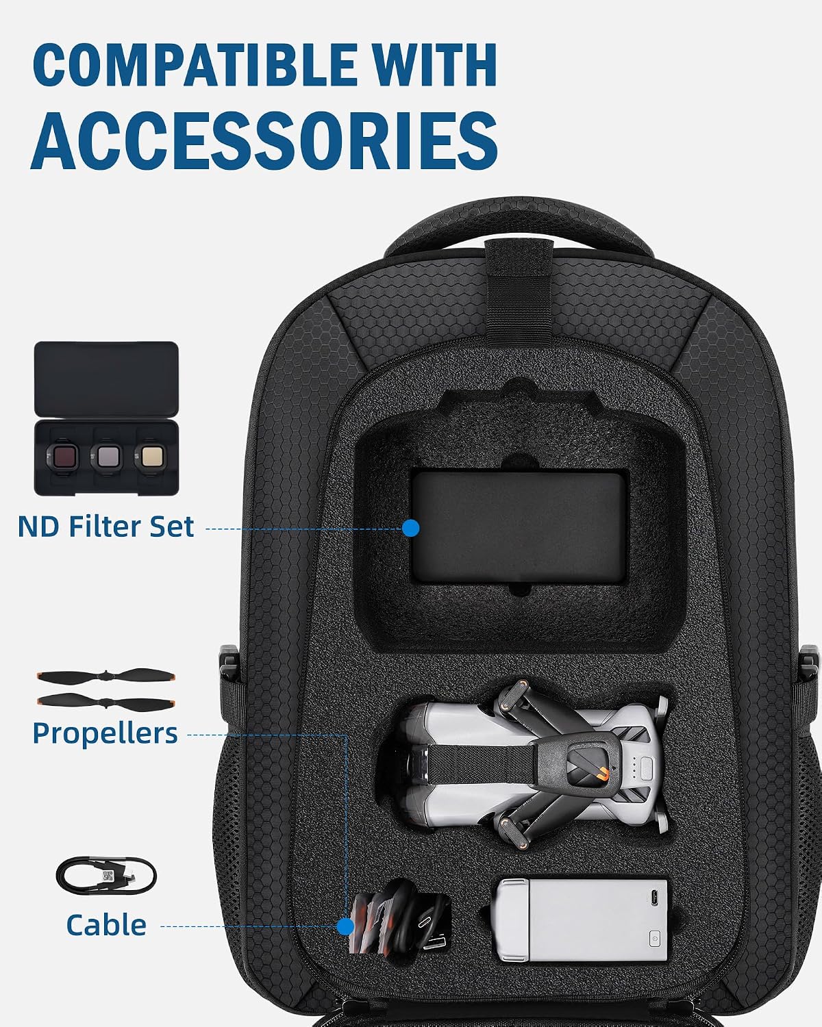 PEKREWS Case for DJI Mini 5 Pro, for RC 2, RC-N3 Controller,... - Image 4