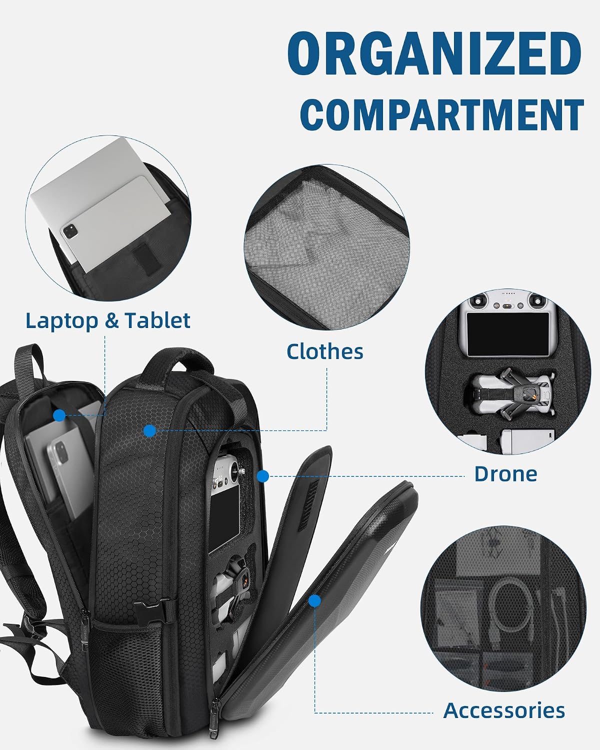 PEKREWS Case for DJI Mini 5 Pro, for RC 2, RC-N3 Controller,... - Image 5