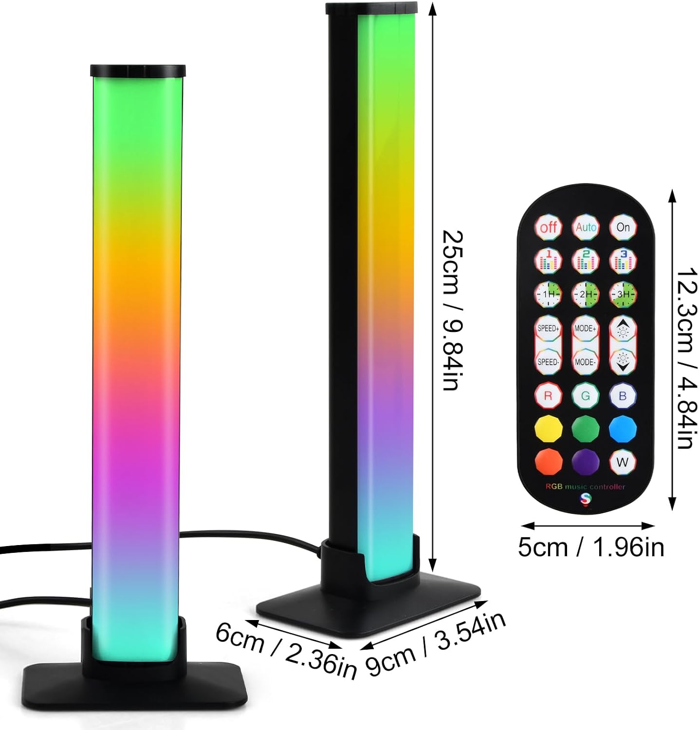 Smart RGB LED Light Bars, 2 Pack TV Backlight Gaming Lamp, M... - Image 7