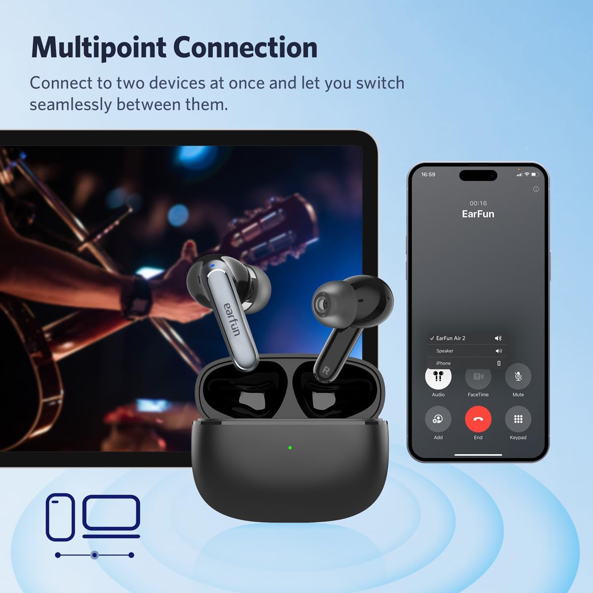 EarFun Air 2 Wireless Earbuds, Hi-Res Sound - Image 6