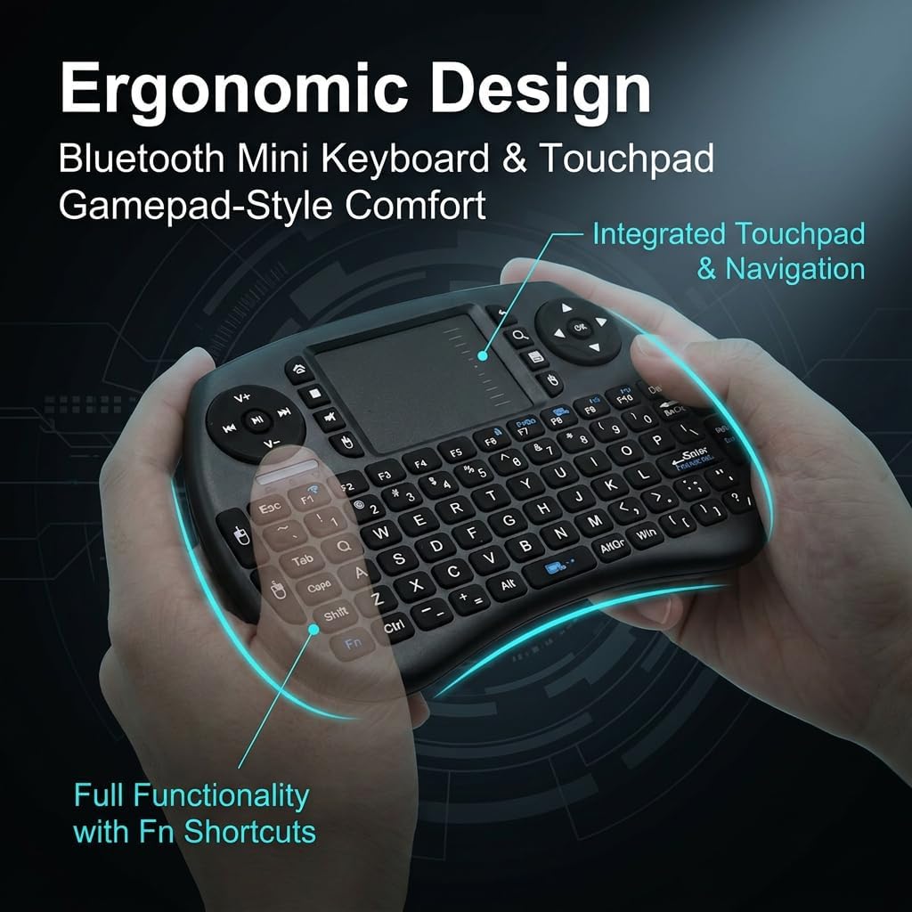 Mini Wireless Keyboard with Touchpad, 2.4G Small Keyboard an... - Image 5