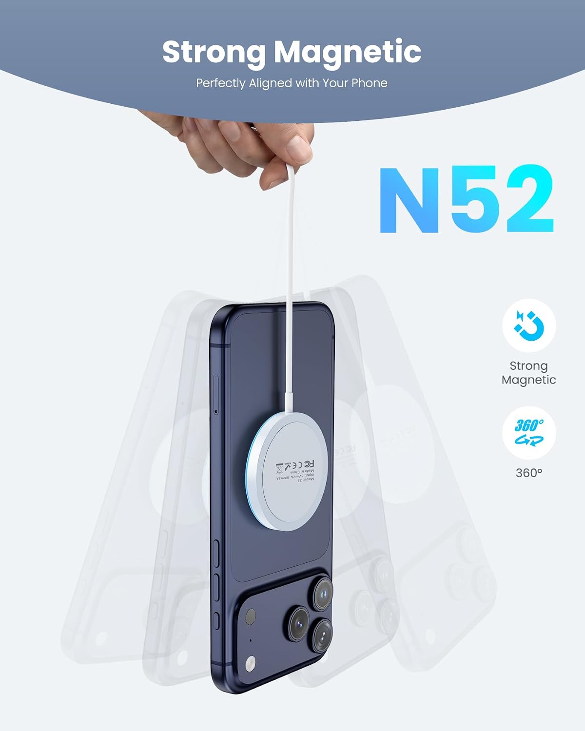 Magnetic Wireless Charger with 20W Fast Adapter, OANDYS MagS... - Image 5