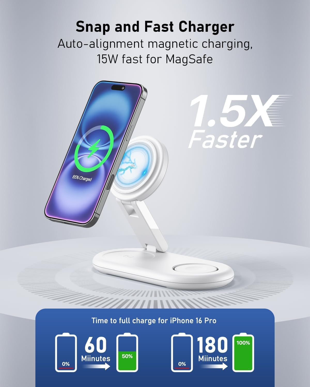 3 in 1 Wireless Charging Station for Apple - Image 3