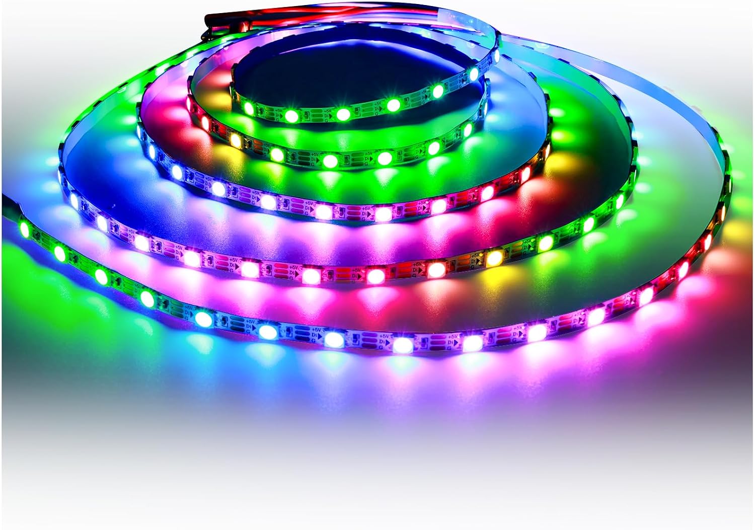 WS2812B LED Strip Light 5V, 5mm Ultra Narrow RGB Pixel Strip... - Image 3