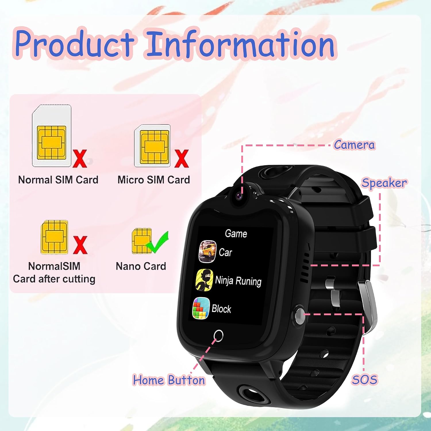 4G GPS Kids Smart Watch for Boys Girls,IP68Kids Phone Smartw... - Image 8