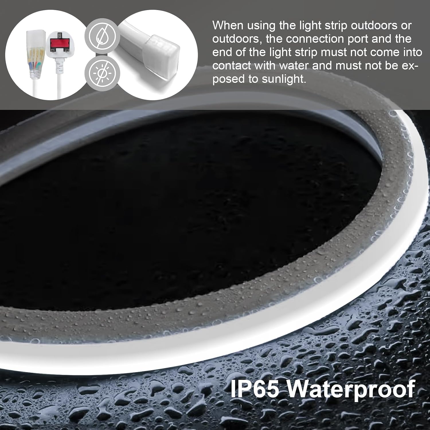 KSIBNW Led Strip Light Neon 5m Outdoor Waterproof IP65, Outs... - Image 3