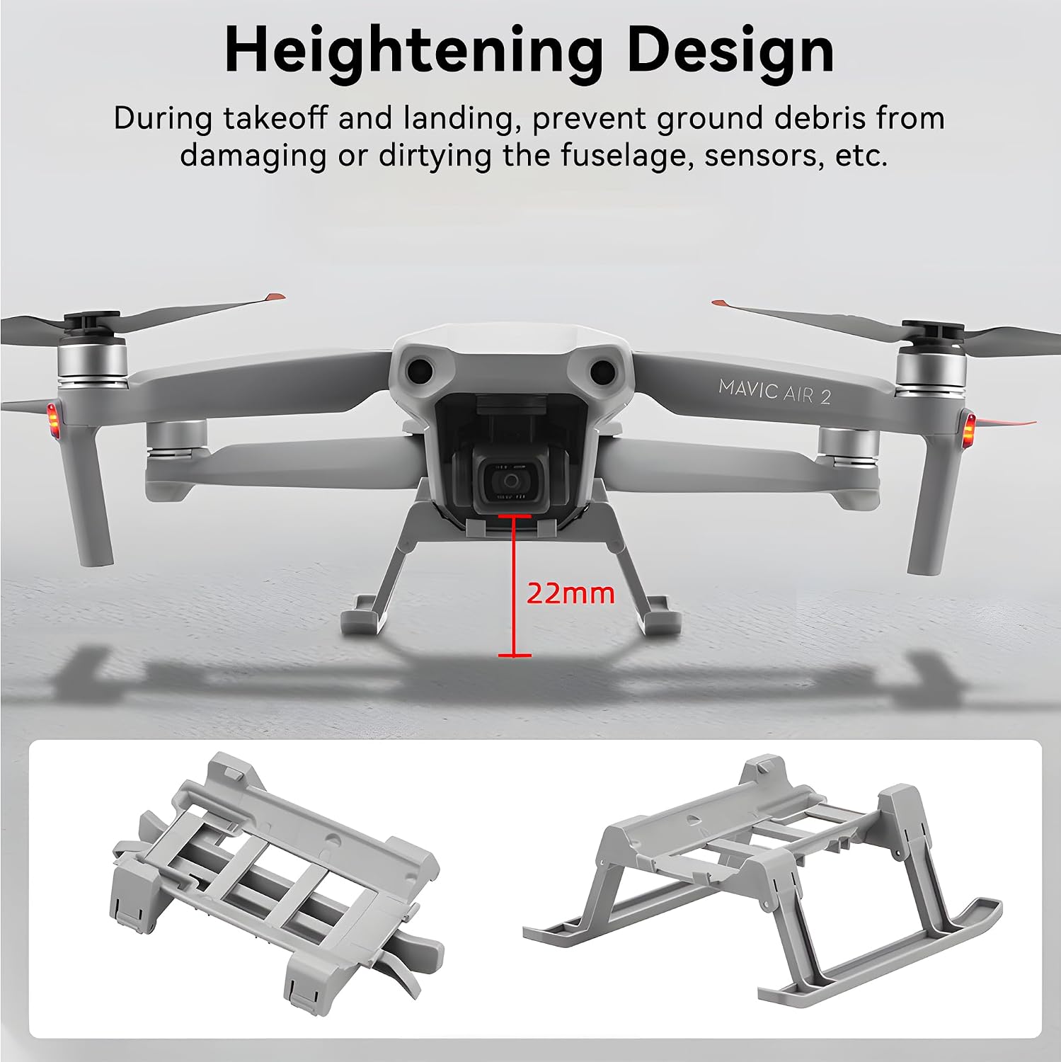 Air 2/2S Landing Gear Foldable Height Extended Kit Quick Rel... - Image 3