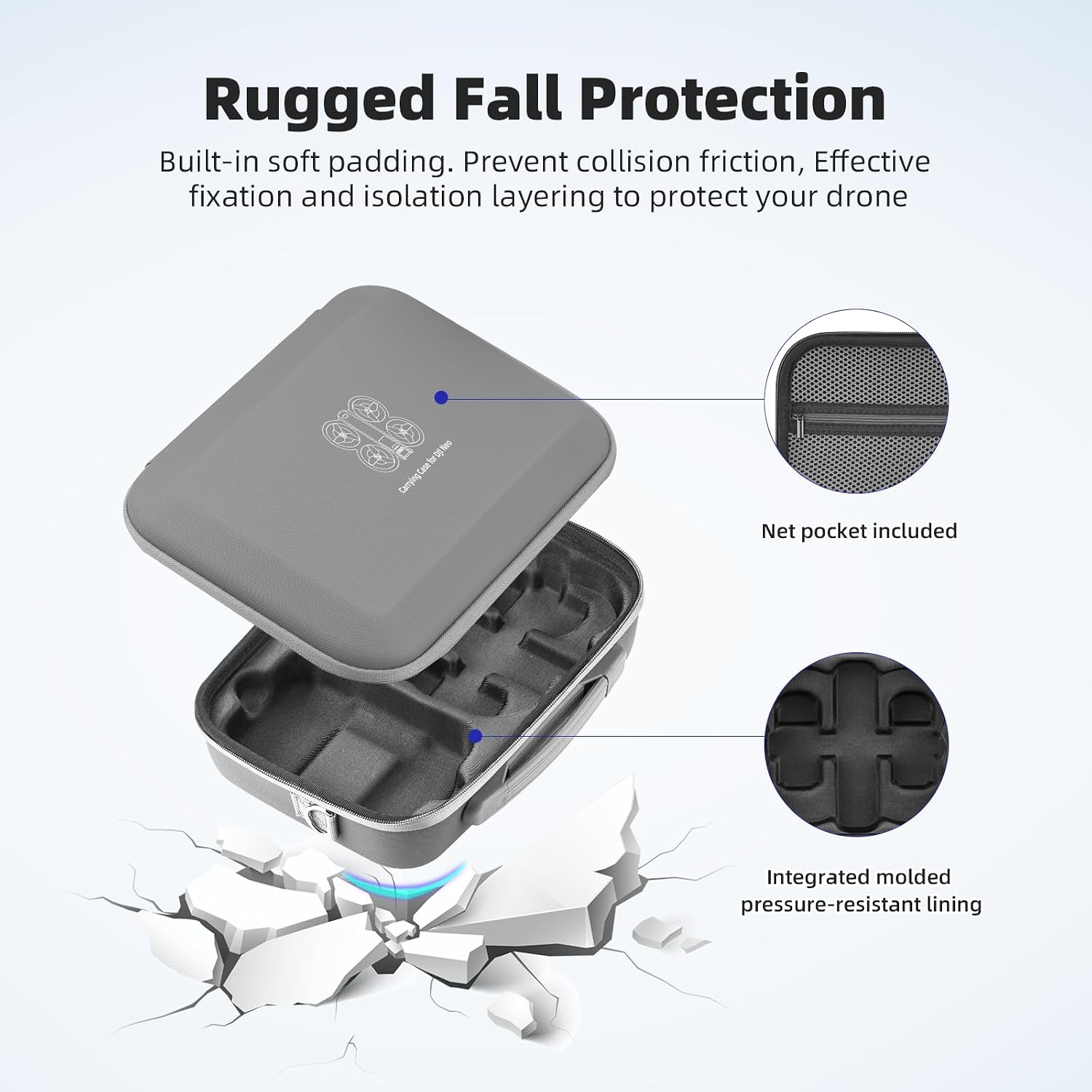 BRDRC Carrying Case for DJI Neo, PU Portable Protective Stor... - Image 3