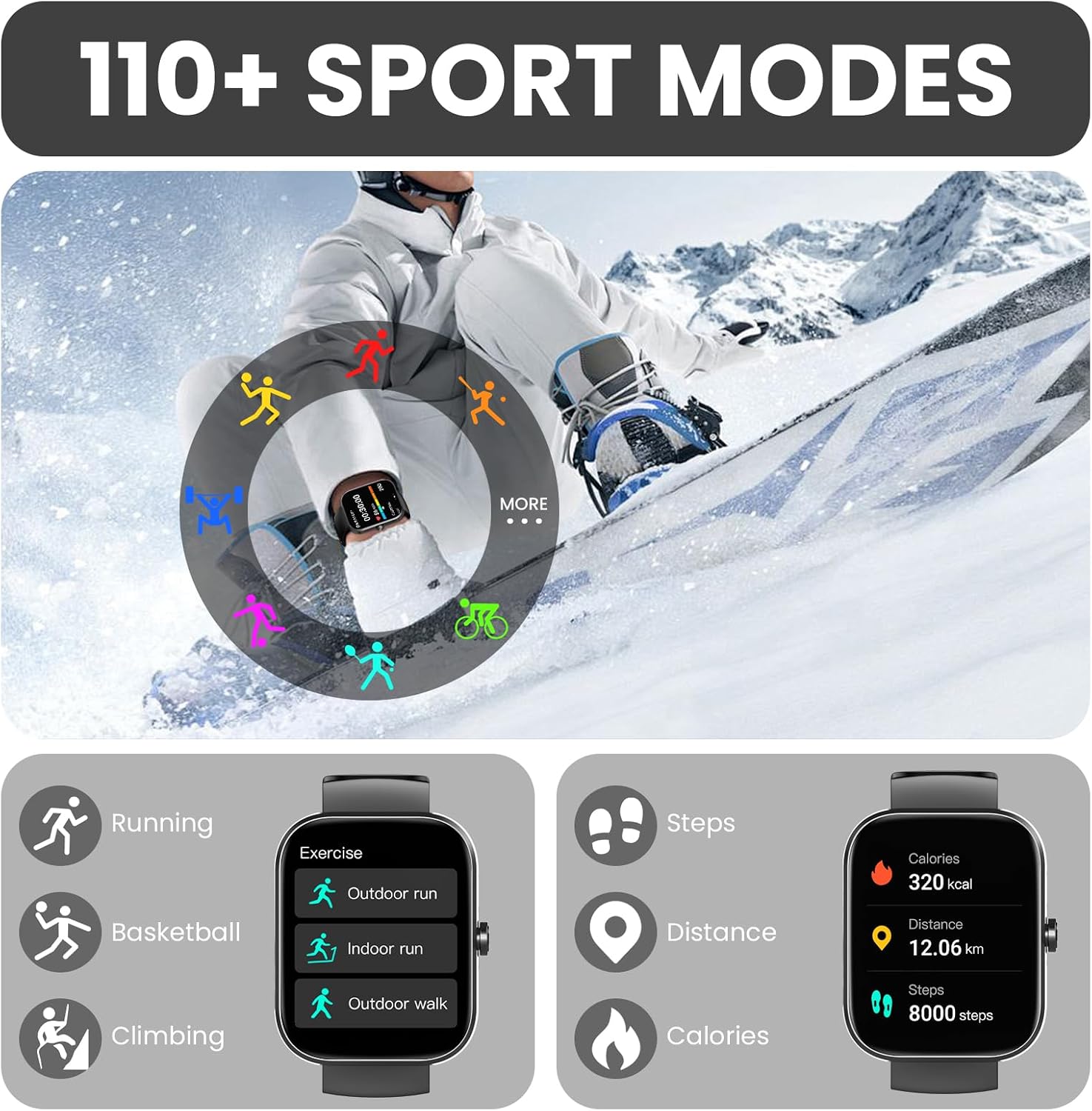 Smart Watch for Men Women, 1.91" Screen Fitness Watch with A... - Image 5