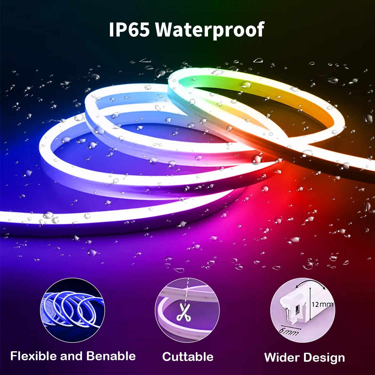 iNextStation 15M RGB LED Strip Light 24V Music Sync Waterpro... - Image 4