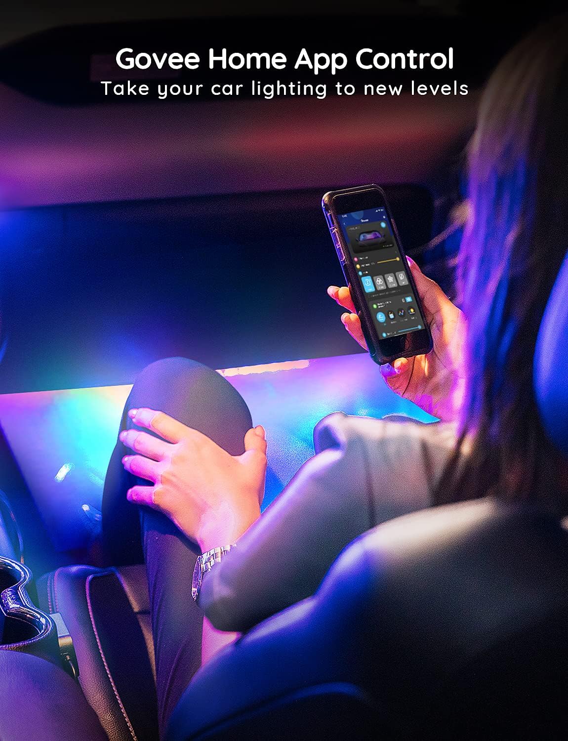 Govee RGBIC Interior Car Lights, Segmented Colour Light Kit,... - Image 7