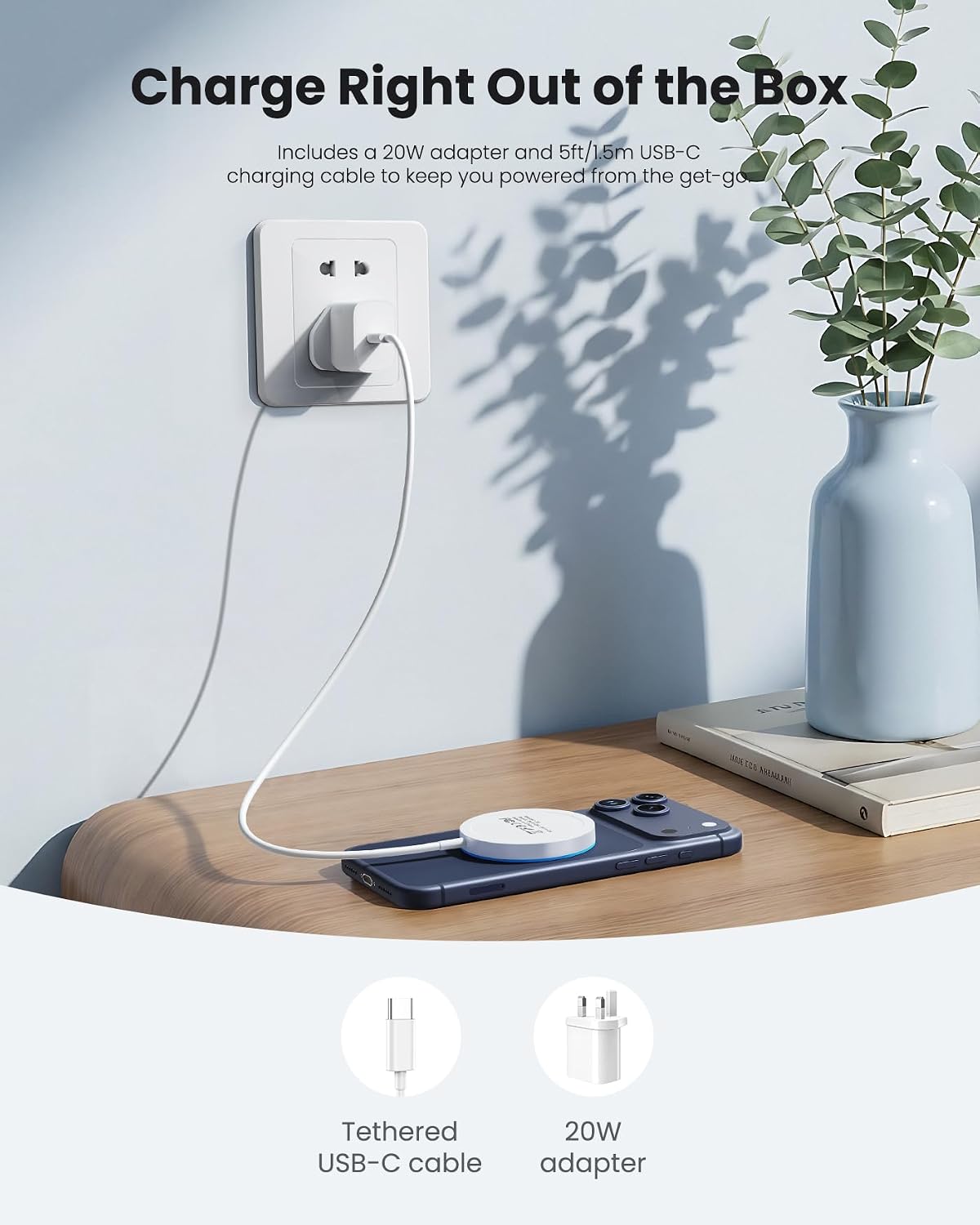 Magnetic Wireless Charger with 20W Fast Adapter, OANDYS MagS... - Image 7