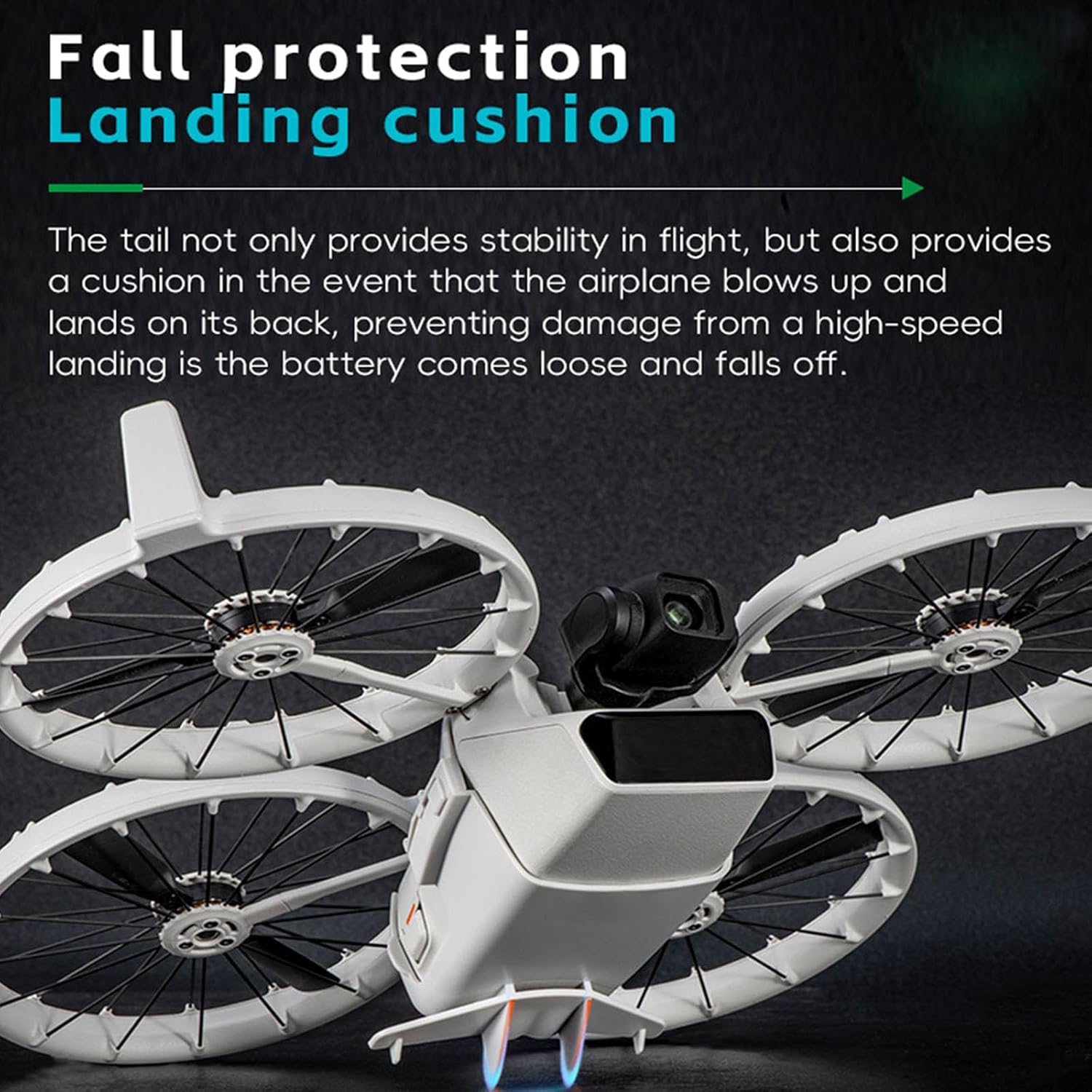 Battery Anti-release Buckle Flight Tail Wing Compatible with... - Image 6