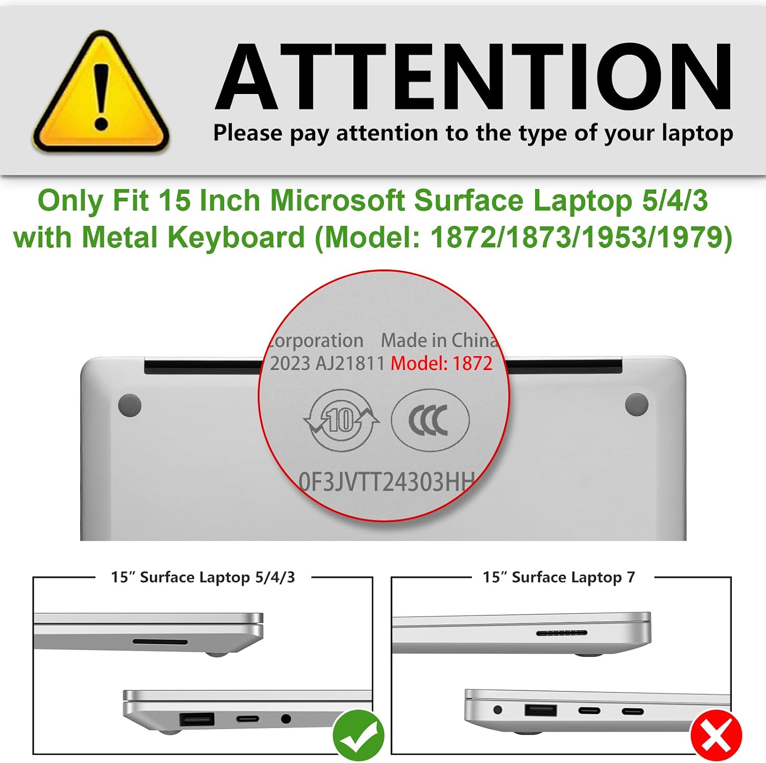 Fintie Case for 15 Inch Microsoft Surface Laptop 5 4 3 with ... - Image 3
