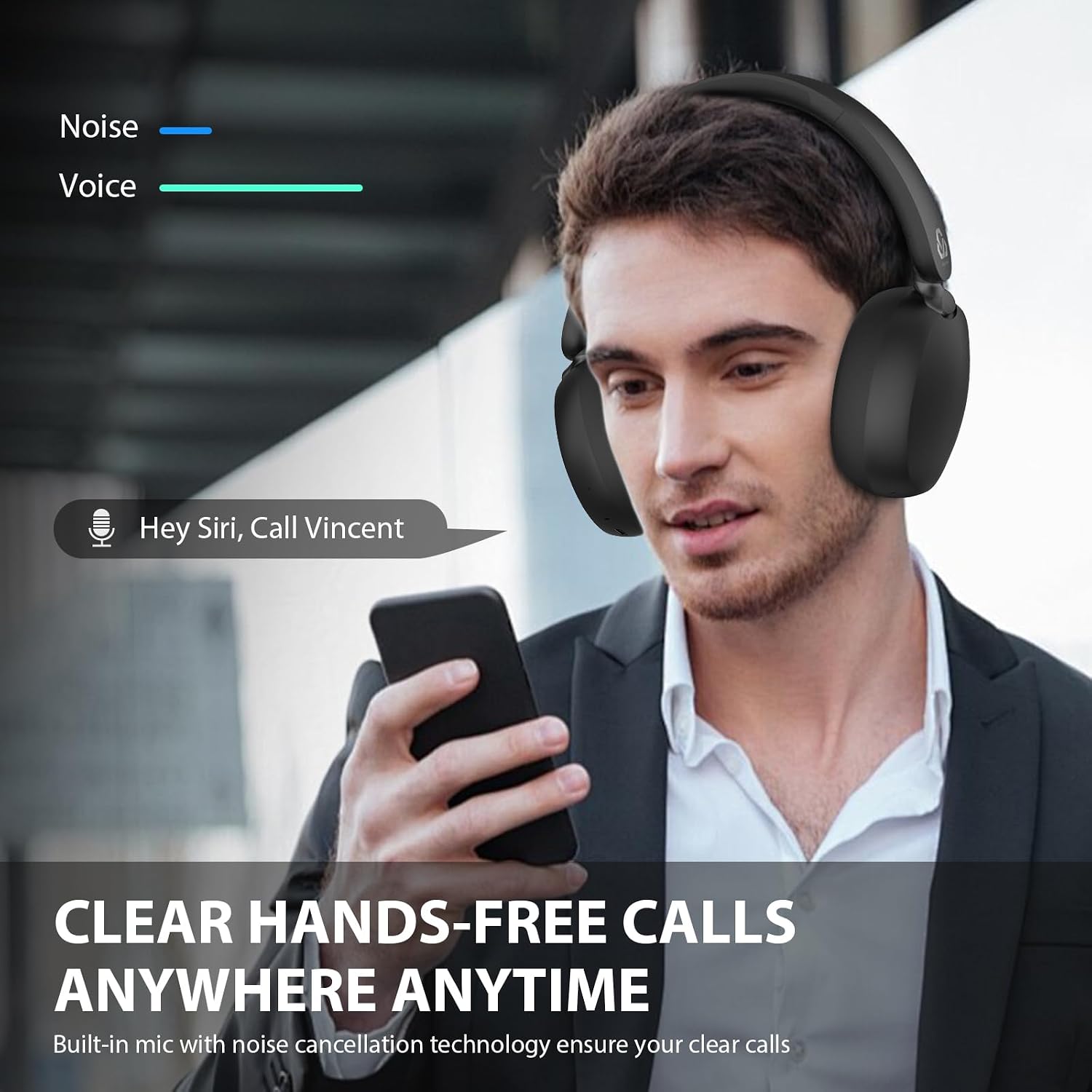 Active Noise Cancelling Headphones Wireless Over Ear Bluetoo... - Image 6