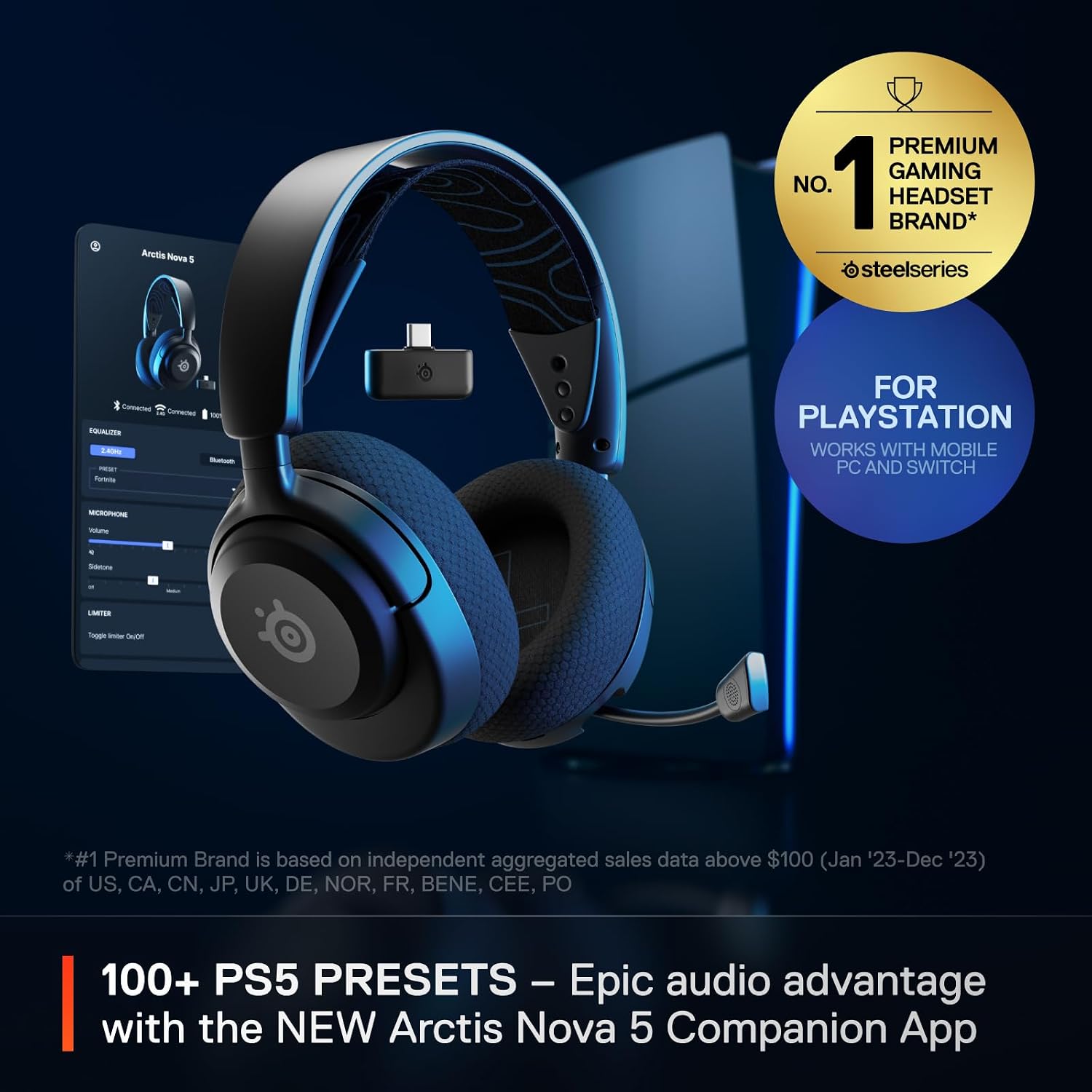 SteelSeries Arctis Nova 5P Wireless - PS5 Gaming Headset - 1... - Image 3