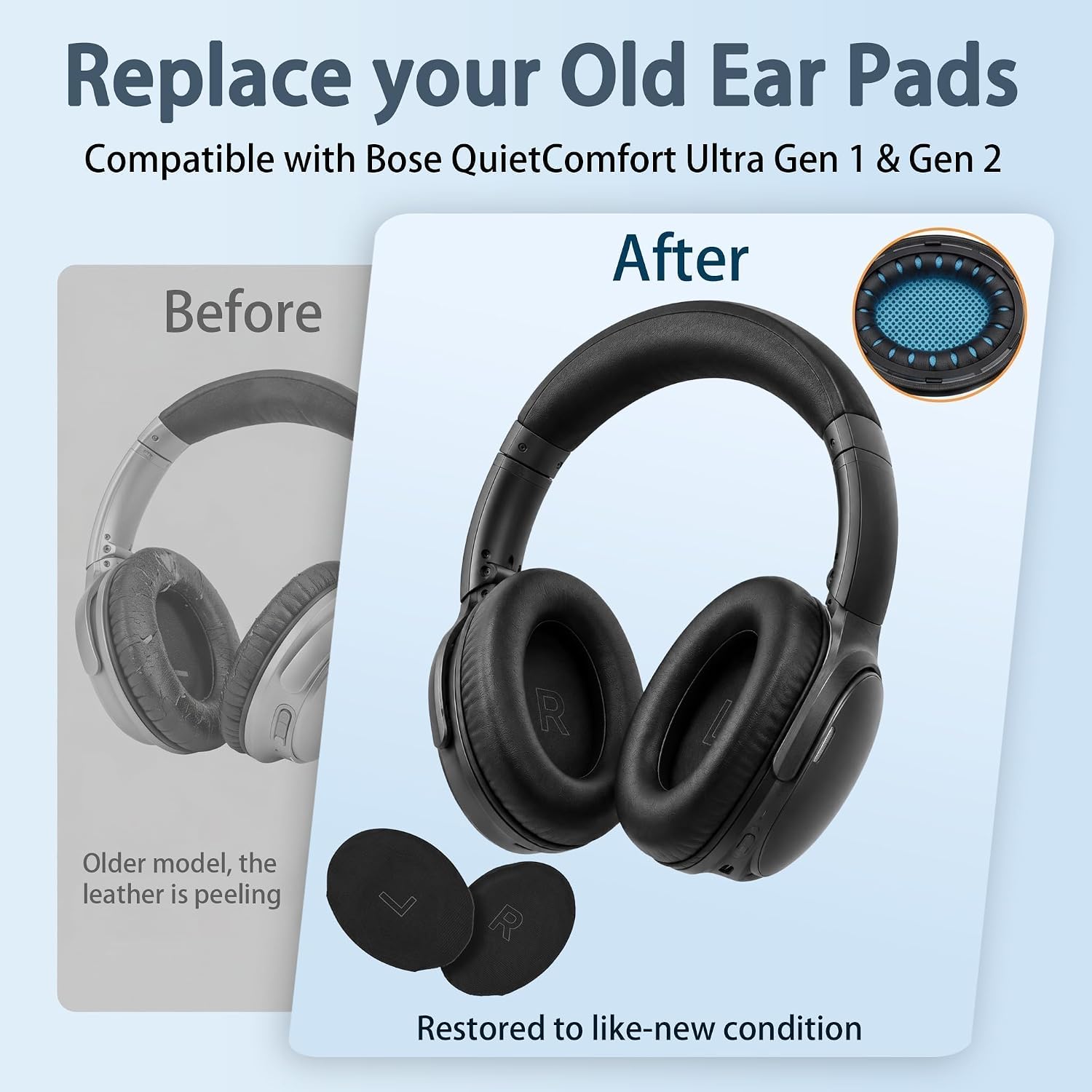 Replacement Earpads for Bose QuietComfort Ultra Gen 1 & Gen ... - Image 4