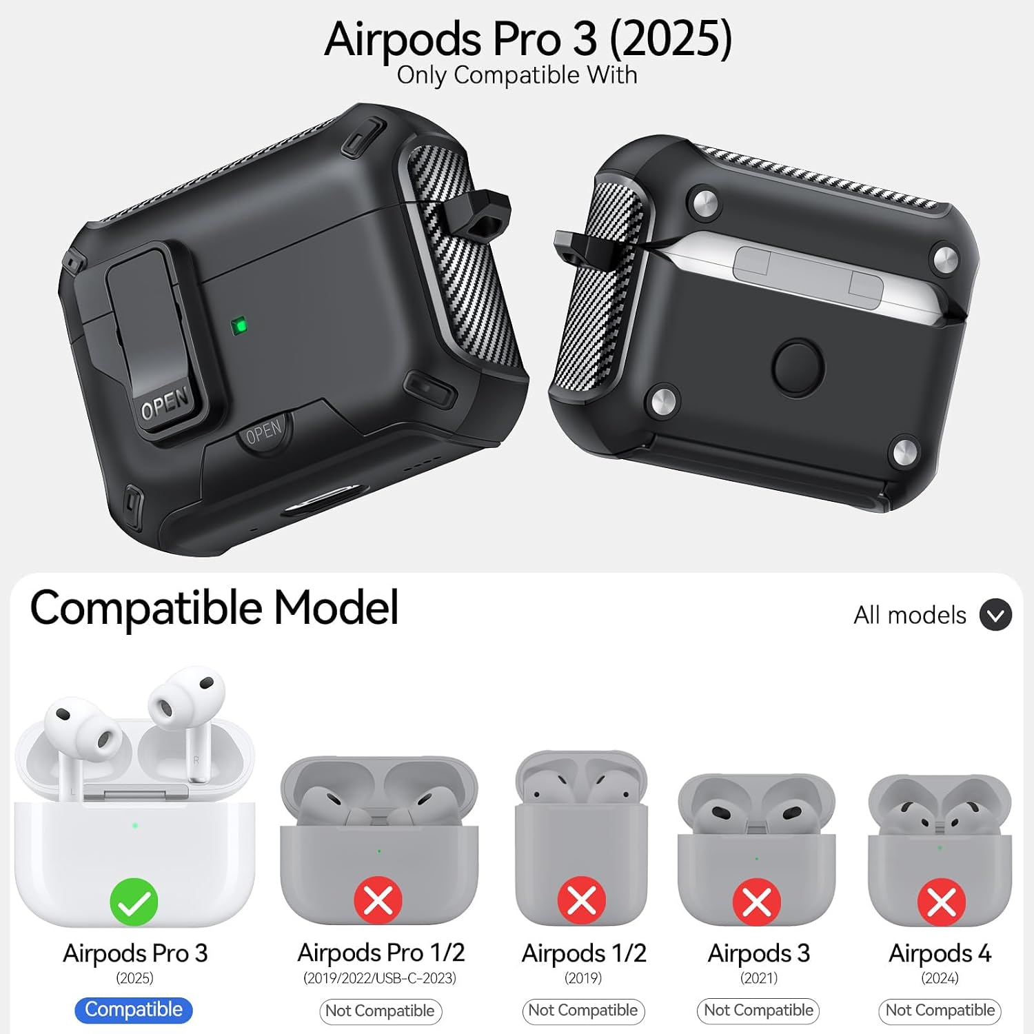 Magnetic Case with Safety Lock & PhoneStand (For AirPods Pro... - Image 3