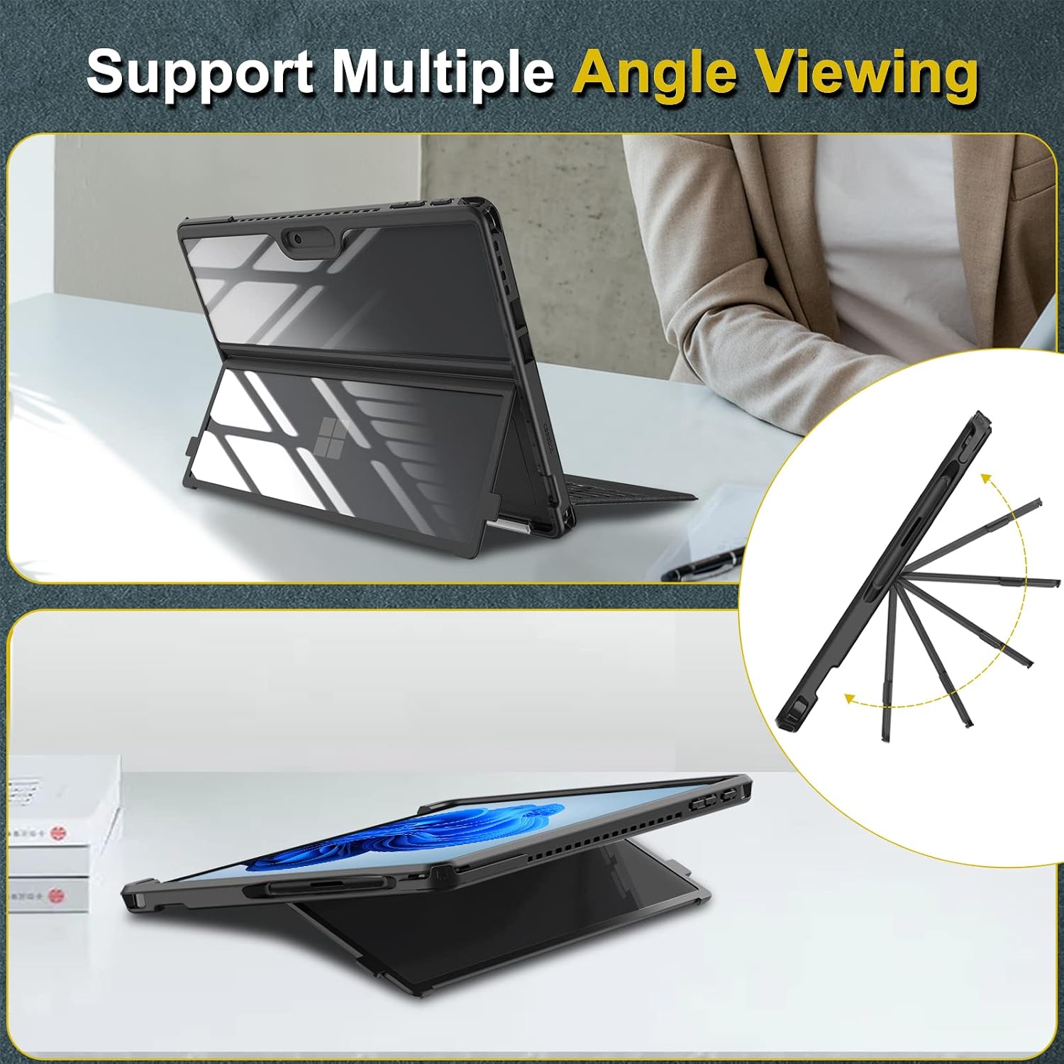 FINTIE Hybrid Case for Microsoft Surface Pro 11/10/9 (2024-2... - Image 6