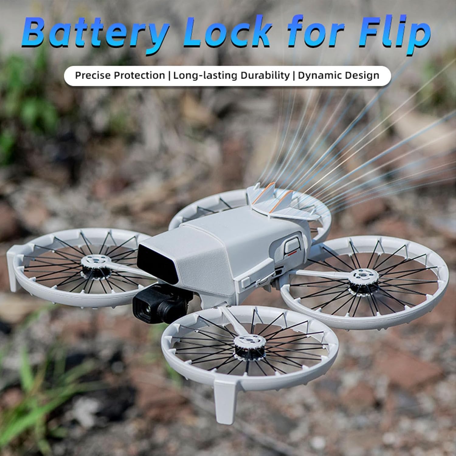 Battery Anti-release Buckle Flight Tail Wing Compatible with... - Image 3