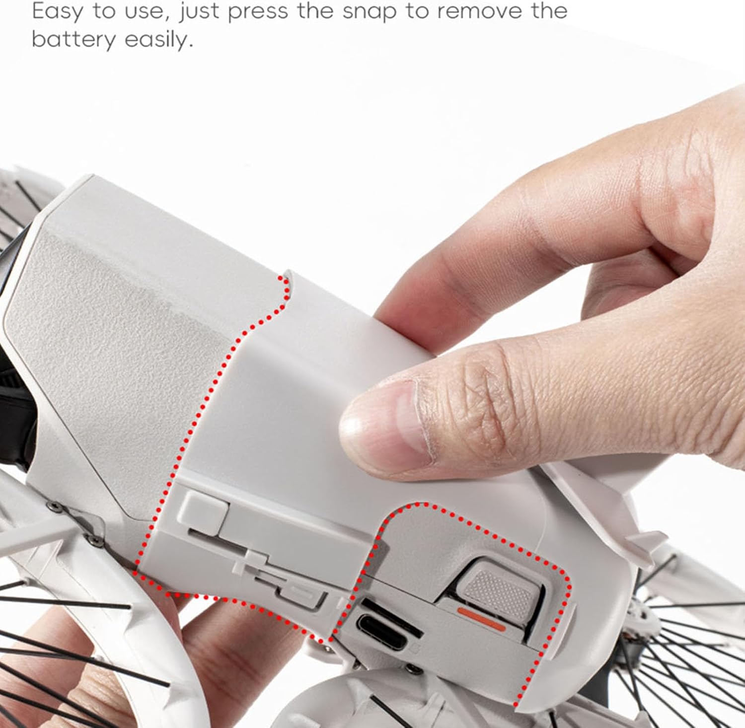 Battery Anti-release Buckle Flight Tail Wing Compatible with... - Image 4