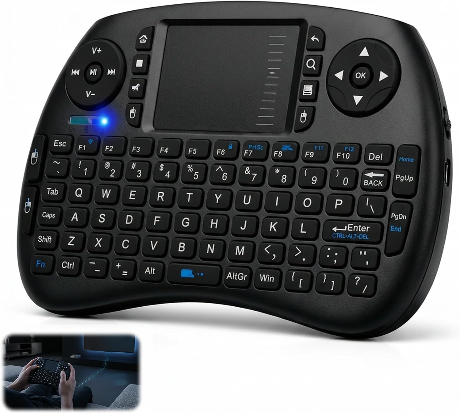 Mini Wireless Keyboard with Touchpad, 2.4G Small Keyboard an... - Image 8