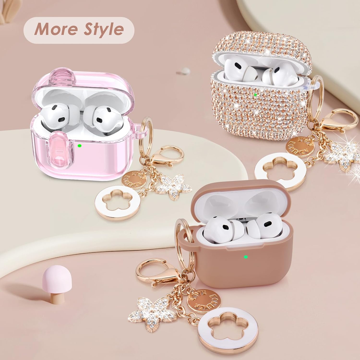 Case for Apple Airpods Pro 3 Case Cover 2025, VISOOM Bling J... - Image 10