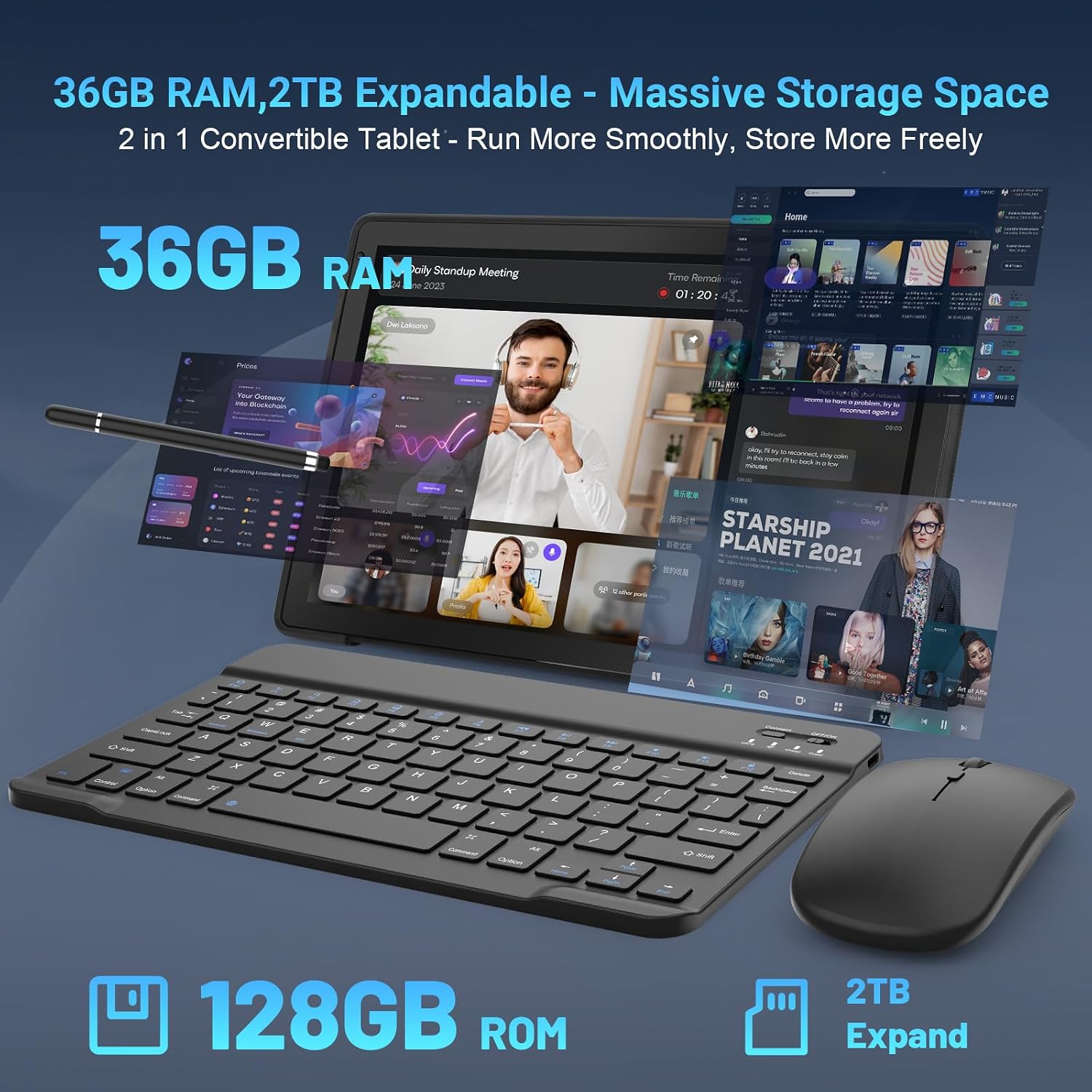 Gleeso Tablet 11 Inch Android 16 Tablet, Gemini AI Tablet wi... - Image 5