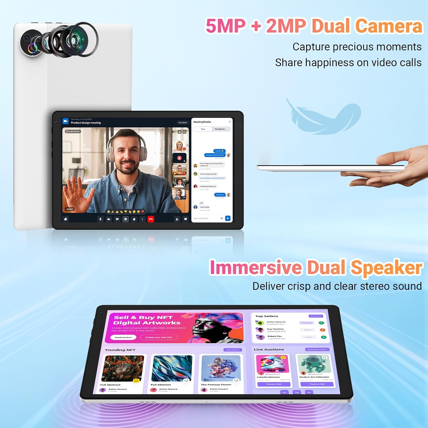 Gleeso Tablet|Android 15 Tablet 10 Inch|16GB RAM 1TB TF Andr... - Image 8