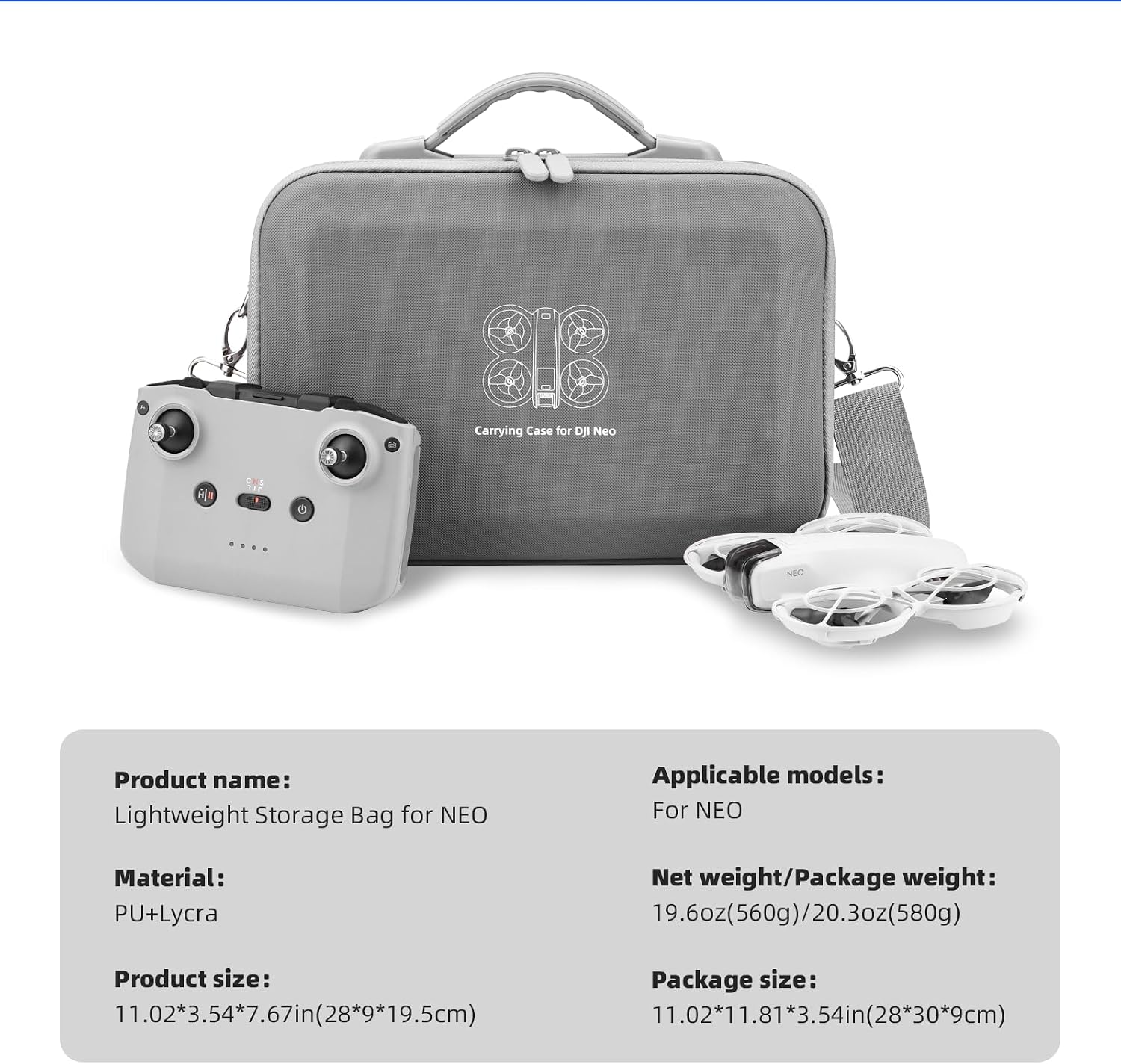 BRDRC Carrying Case for DJI Neo, PU Portable Protective Stor... - Image 6