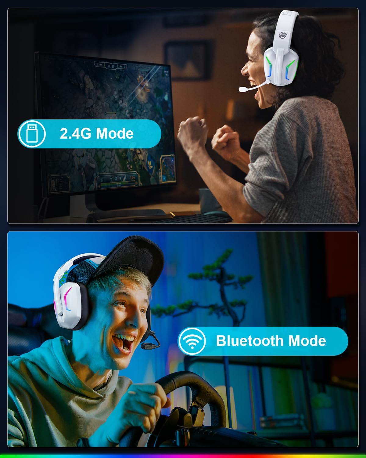Fachixy Wireless Gaming Headset for PS5, PS4, PC, Switch & M... - Image 8