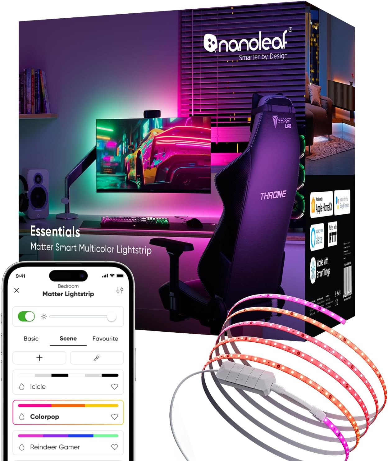 Nanoleaf Matter Wi-Fi 5M Gradient LED Light Strip - 300 RGB ... - Image 2