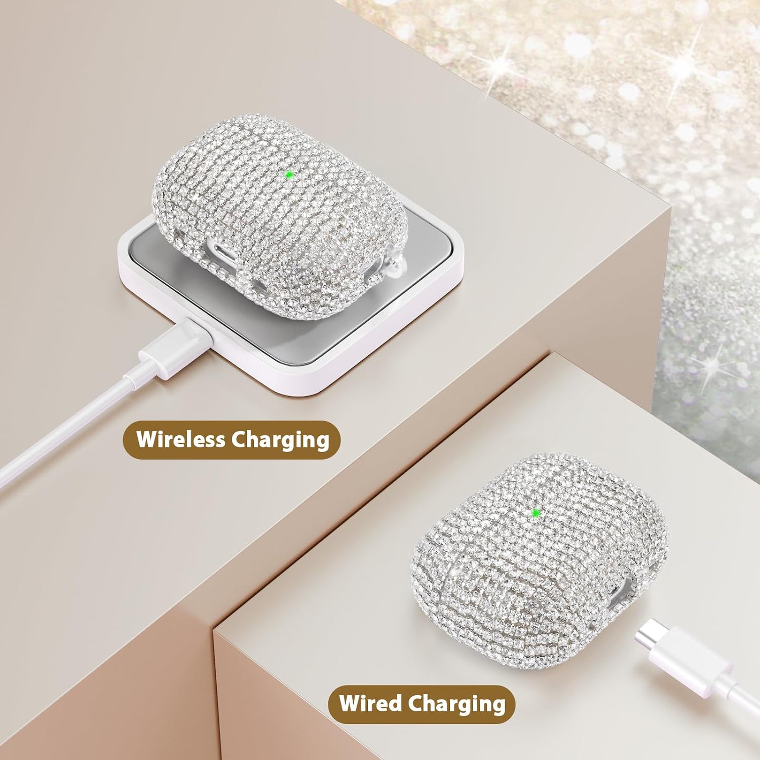 Case for Apple Airpods Pro 3 Case Cover 2025, VISOOM Bling J... - Image 8