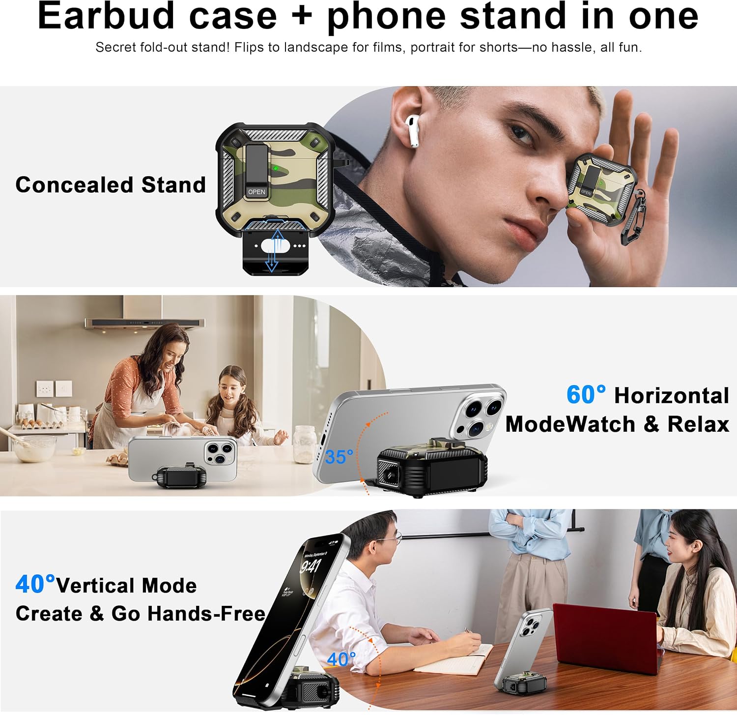 RFUNGUANGO AirPods 4 Case, MagSafe Magnetic Holder 4th Gen, ... - Image 5