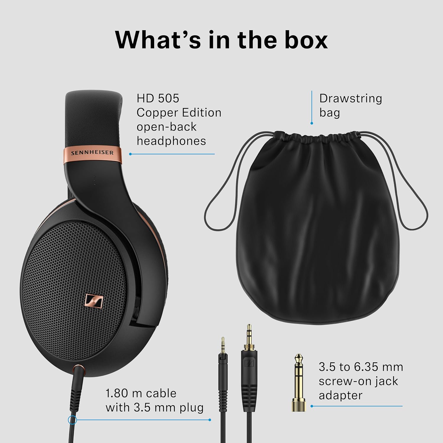 Sennheiser HD 505 Wired Headphones Over Ear With Transparent... - Image 10