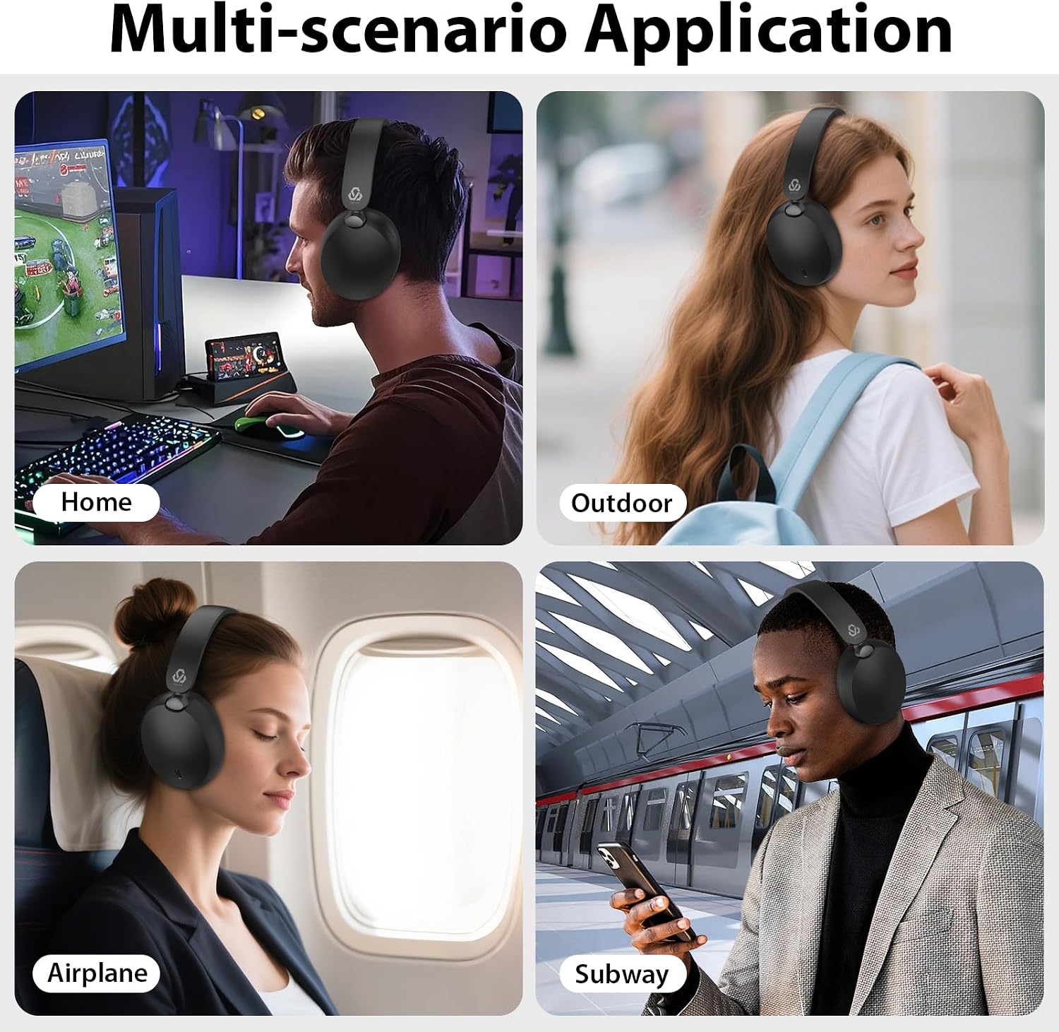 Active Noise Cancelling Headphones Wireless Over Ear Bluetoo... - Image 9