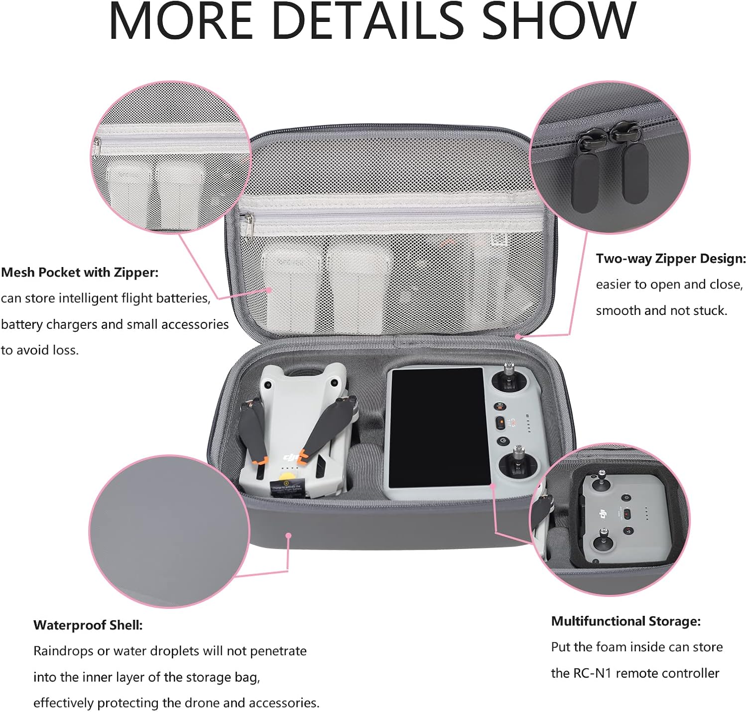 Storage Bag for DJI Mini 3 Pro-Portable Drone Case Travel Ha... - Image 3
