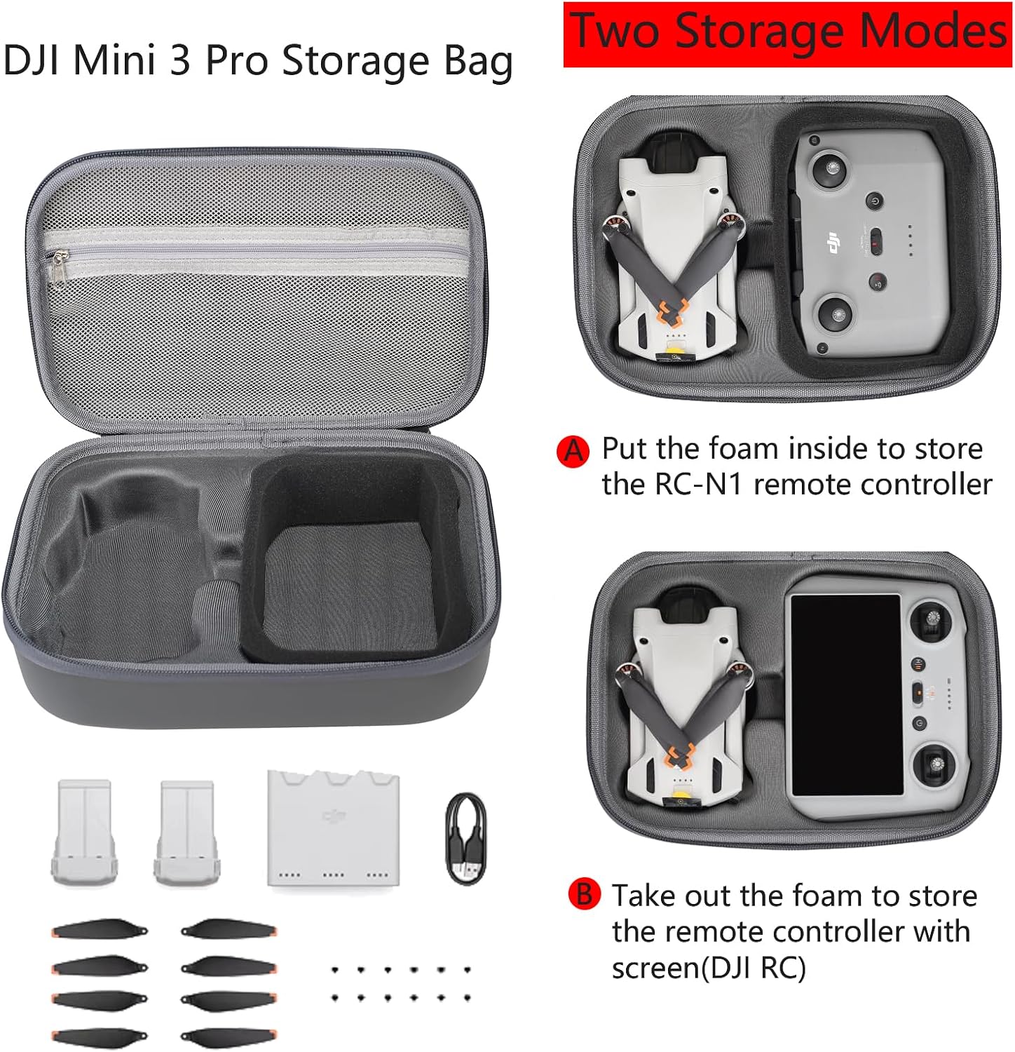 Storage Bag for DJI Mini 3 Pro-Portable Drone Case Travel Ha... - Image 2