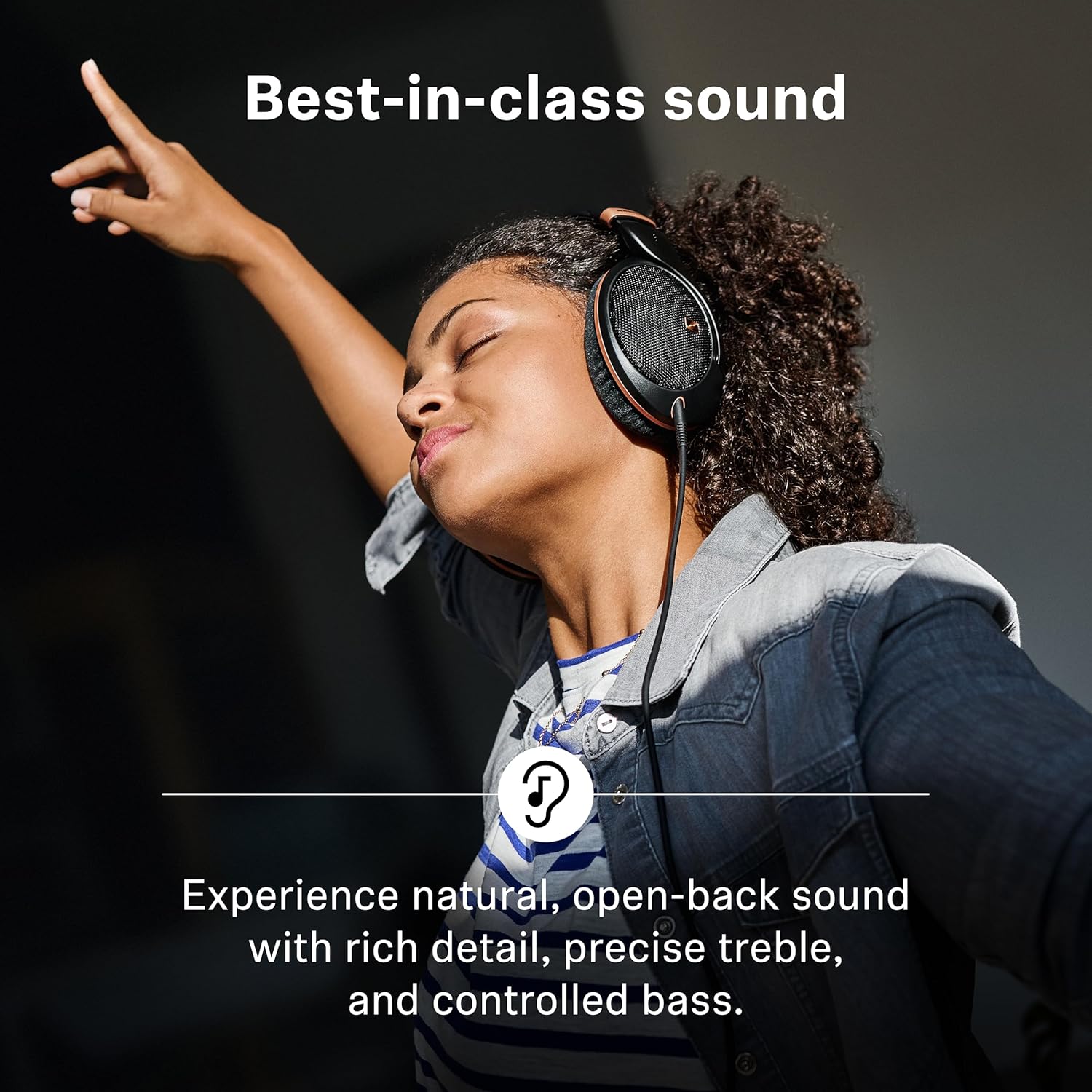 Sennheiser HD 505 Wired Headphones Over Ear With Transparent... - Image 5