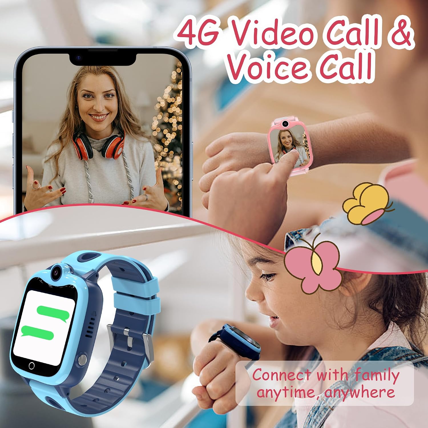 4G GPS Kids Smart Watch for Boys Girls,IP68Kids Phone Smartw... - Image 4