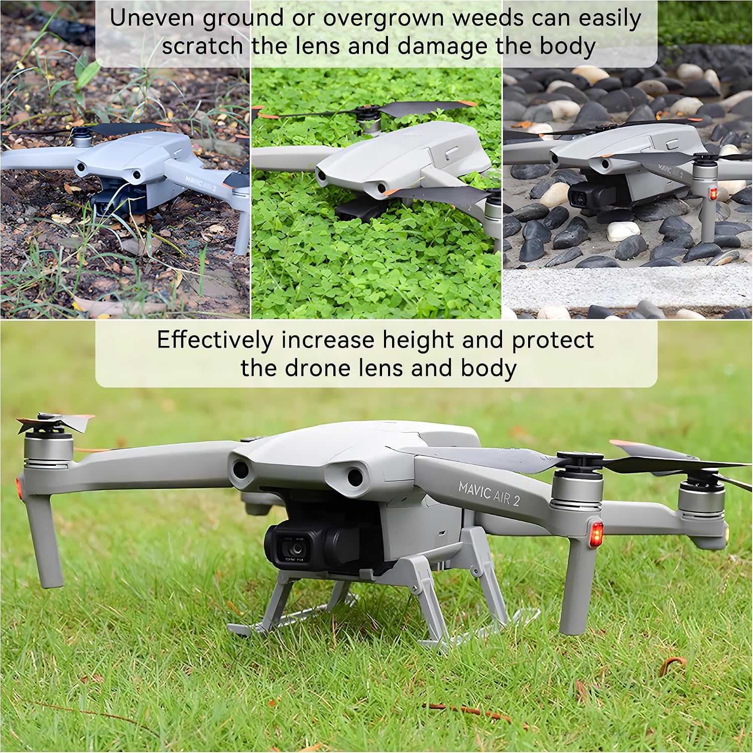 Air 2/2S Landing Gear Foldable Height Extended Kit Quick Rel... - Image 5