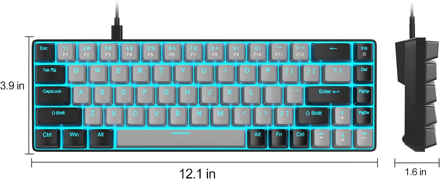 MageGee Portable 60% Mechanical Gaming Keyboard, LED Blue Ba... - Image 10