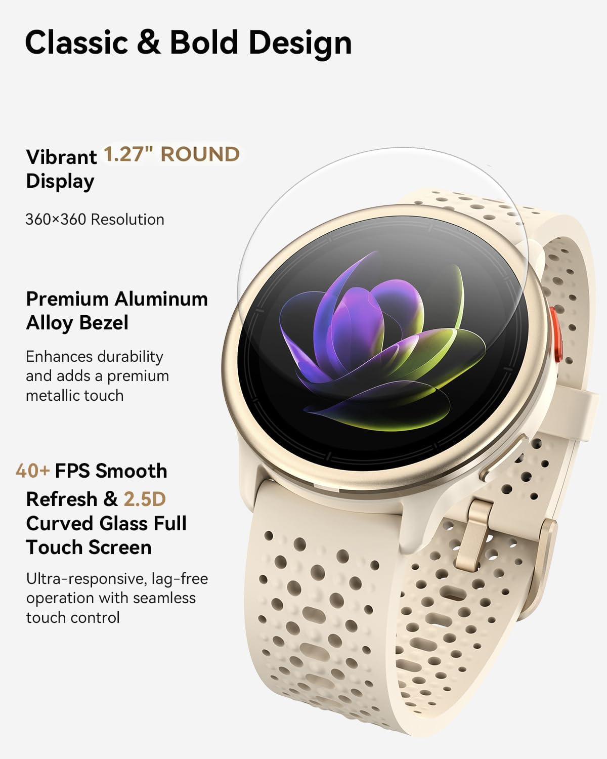 Quican Smart Watches for Women Men, 1.27" Round, Answer/Make... - Image 4
