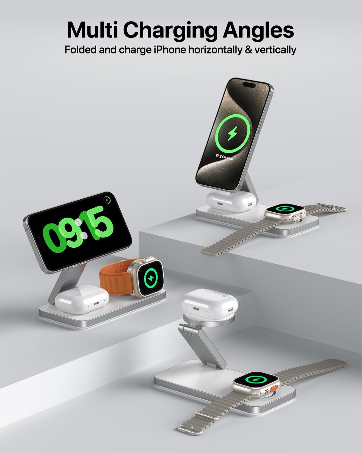 3 in 1 Wireless Charging Station for Apple Devices, Magnetic... - Image 10