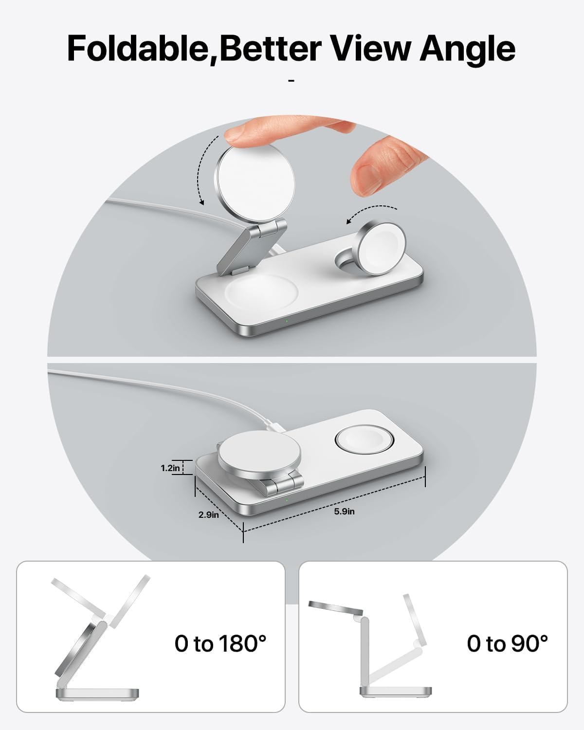 3 in 1 Wireless Charging Station for Apple Devices, Magnetic... - Image 5